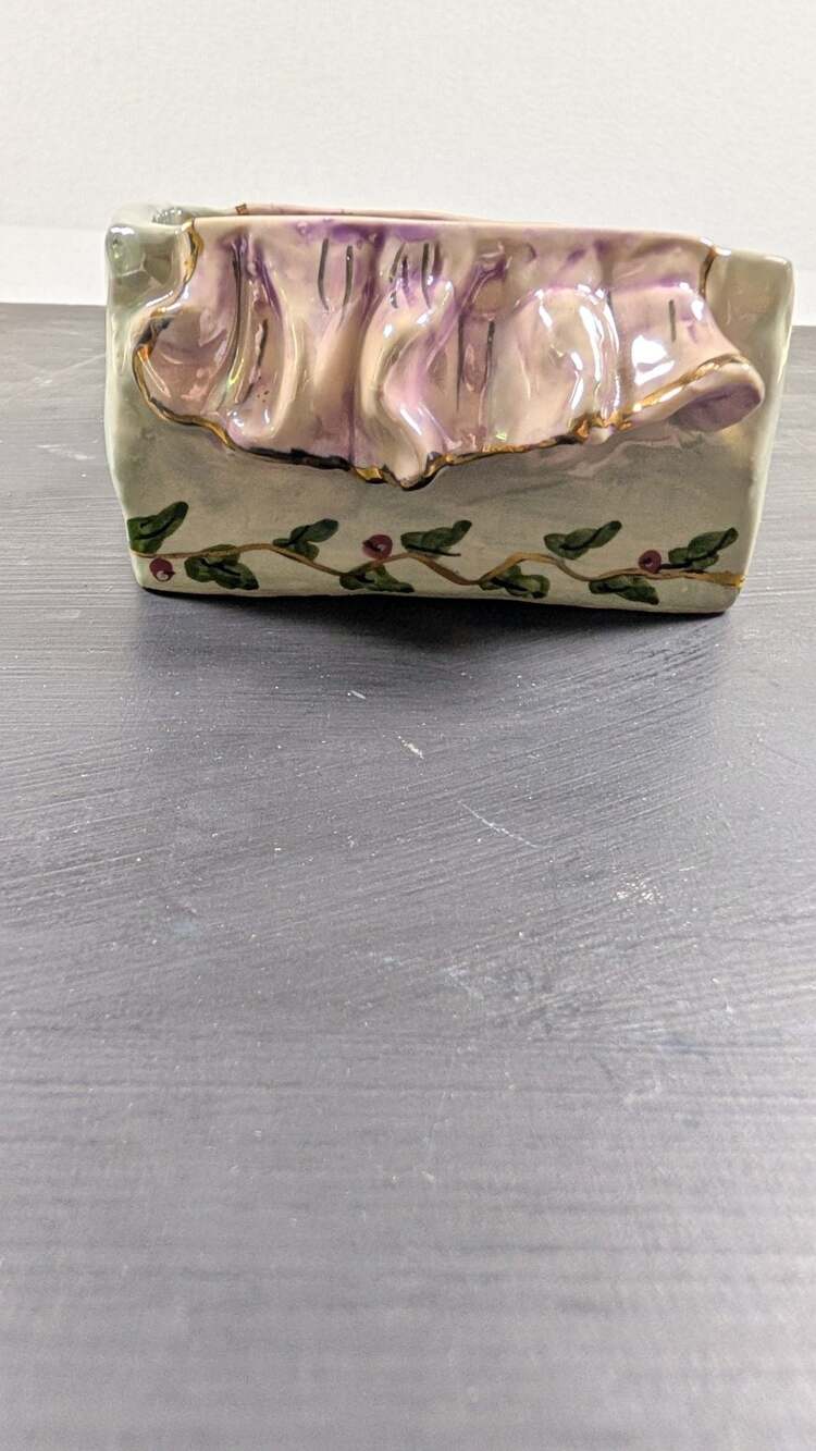 Heather Goldminc Blue Sky Amour Shoe Box Trinket Dish BASE ONLY Hand Signed 2000 - Picture 9 of 11